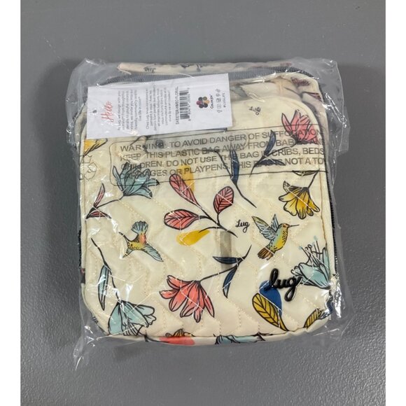 Lug Skeeter Floral Quilted Crossbody Bag, Cream - RFID Protected, Zip Closure - Picture 2 of 5